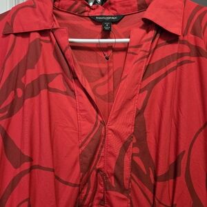 Banana Republic Vibrant Red Abstract Dress